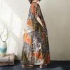 Kurzarm-Übergröße, Vintage-Kleid mit Blumenmuster, neu in Kleidern für Damen, lässig, locker, Maxi, lang, Sommerkleid