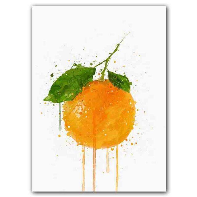 

Скандинавское абстрактное искусство фруктовый плакат модная цветная печать холст живопись кухня гостиная коридор украшение дома фреска без рамки 21*30cm No Frame