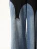 Herbst Europäischer Amerikanischer Stil Schwarz Blau Unregelmäßiger Patchwork Weiter Bein Laufsteg Jeans für Damen