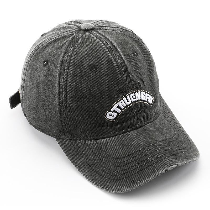 Hat Washed Alphabet Embroidered Cap Outdoor Travel Sunscreen Shade Baseball Cap