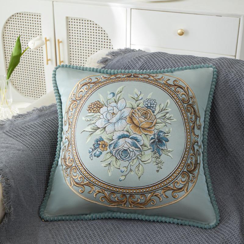 Crafted Jacquard High-precision Sofa Pillows, High-end Light Luxury Bed Cushions
