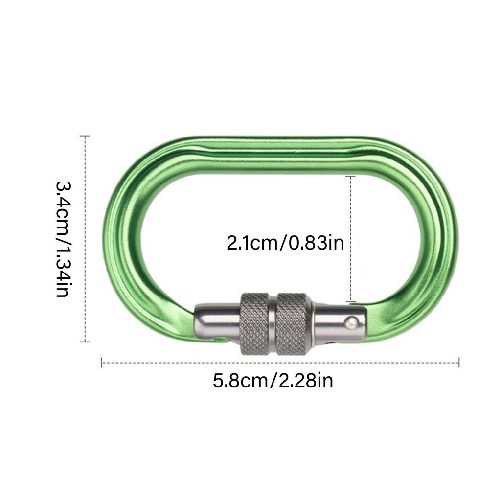 Rock Climbing Carabiner Light Weights Twist Carabiner Hook with Screwgate Spring Snap Keychains Clip Hook Buckle