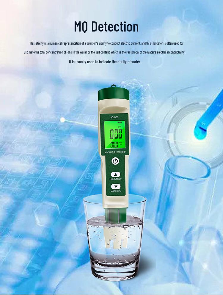 10-in-1 Water Quality Tester: PH, TDS, EC, Salinity, SG, ORP, Hydrogen, Resistivity, Temp, Nutrient Solution