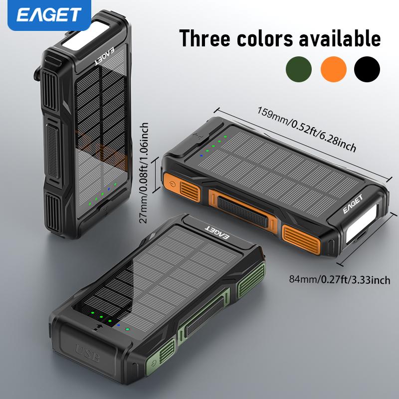 10000mAh Kiire Päikeseenergia Akupank Kaasaskantav Päikeseenergia Mobiiltelefoni Laadija Kahekordne 5V USB Väljund LED Taskulambiga Mobiiltelefonidele, Mobiilseadmetele