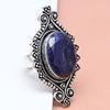 Blue Sapphire Gemstone Handmade Silver Jewelry  "7"