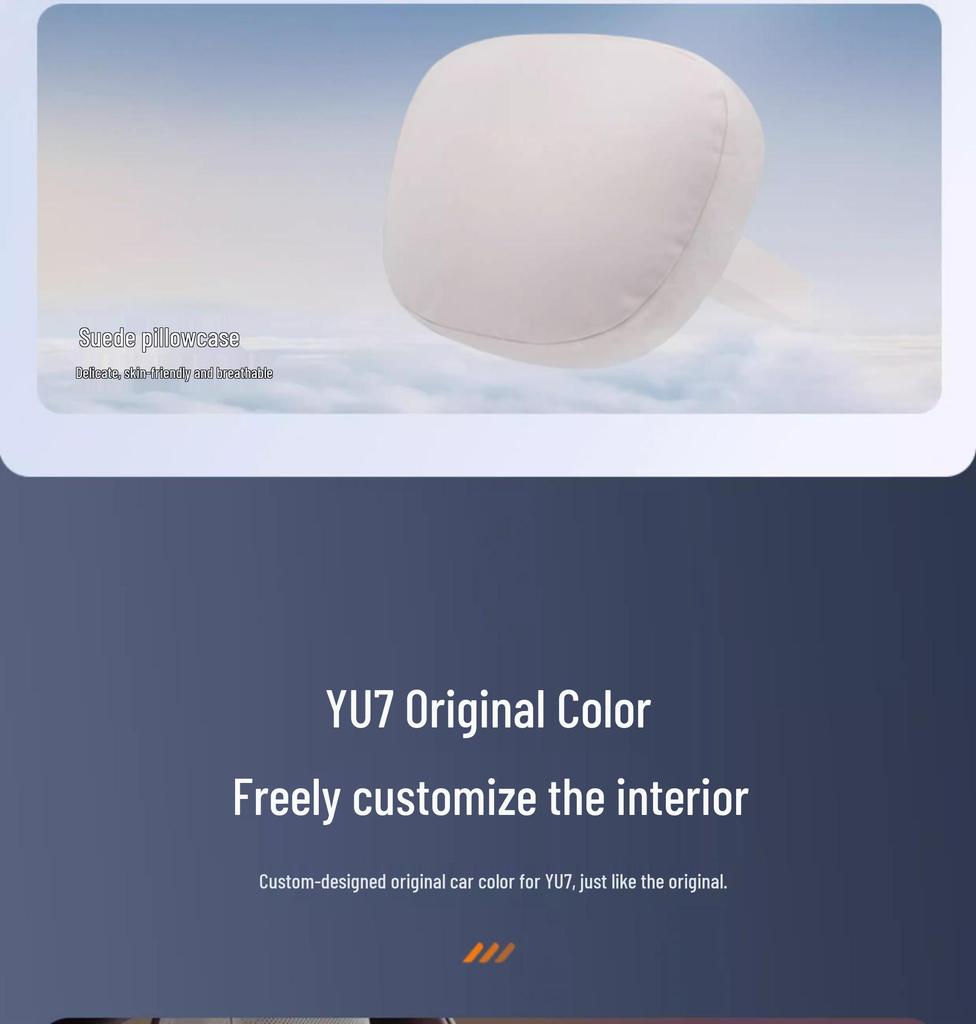 Xiaomi SU7/Ultra/YU7 Magnetyczny Zagłówek Podparcie Szyi i Lędźwi Skórzana Poduszka