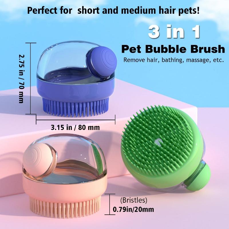New Pet Brush Cat Bathing Silicone Massage Bath Scrubber Dog Grooming Shower Bubble Machine Easy Use Pet Cleaning Supplies