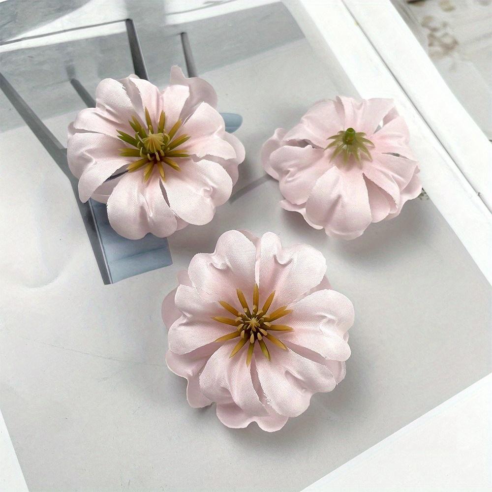 10Pcs Artificial Flower With Core Curling DIY Rose Head