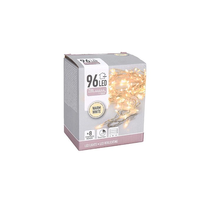 Guirlande Scintillante EDM - Esprit De Noël - Lumière Blanche Chaude - 96 Ampoules LED - 7 M - 72080