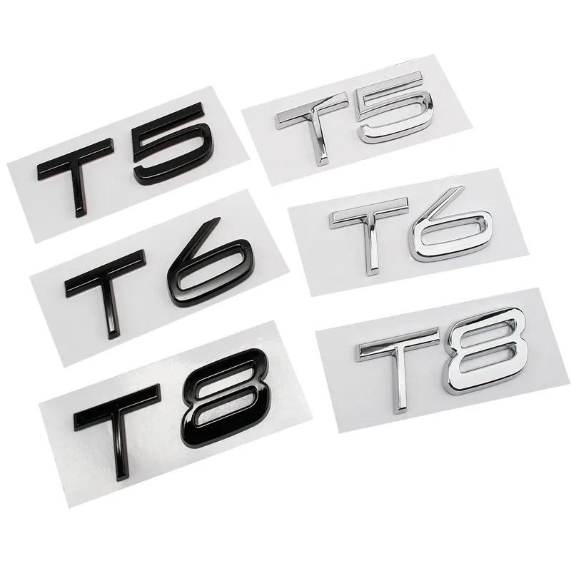AAKZ1 3D ABS Car Trunk Emblem Sticker for Volvo T4 T5 T6 T8 D3 D4 D5 XC60 XC90 S60 S90 Rear Tailgate Badge Decal Exterior Accessories