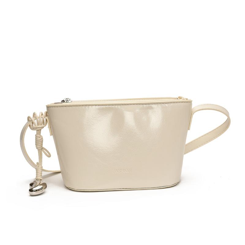 Fashion Bucket Bag Women's 2025 Korean Version Spring and Summer New Simple Casual Shoulder Bag High-end Texture Trendy Oblique Span Women's Bag