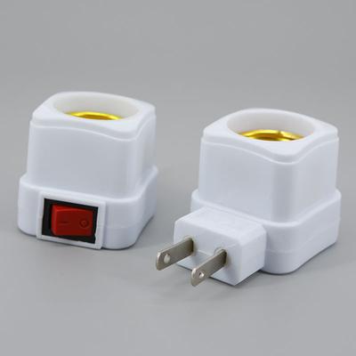 EU US AU Plug 110v 220v Square AC Power E27 LED Light Lamp Bulbs Socket Base Holder Plug Adapter ON/OFF Switch Converter