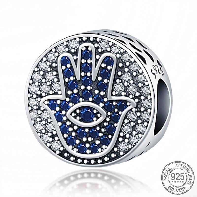 925 Silver Color Evil Eye Charm Demon Eye Bead For Original Bracelet&Bangle DIY Making Fashion Jewelry Gift