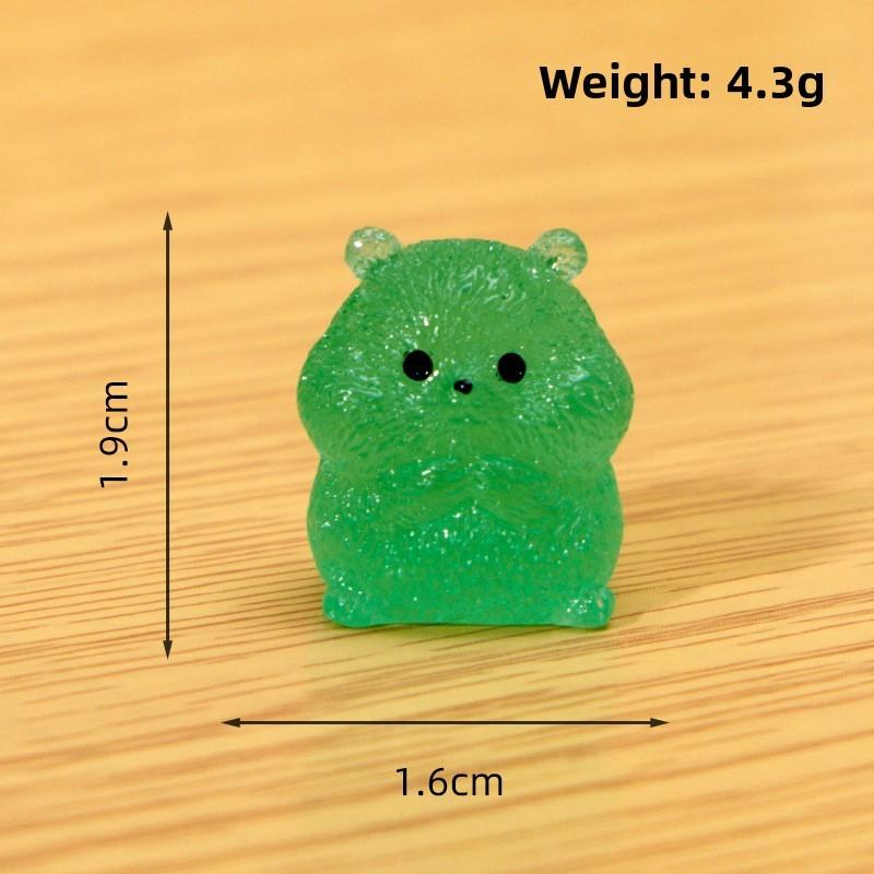 Micro Landscape Ornament Luminous Hamster For Modern Home Office Decoration