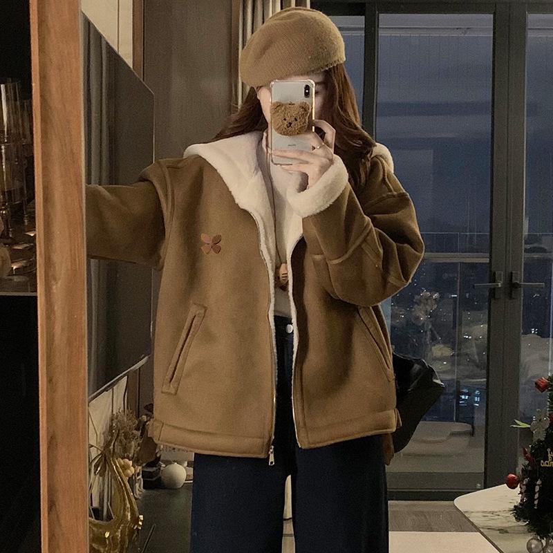 Women's Plush Fur Thick Winter Coat - Petite & Plus Sizes Available