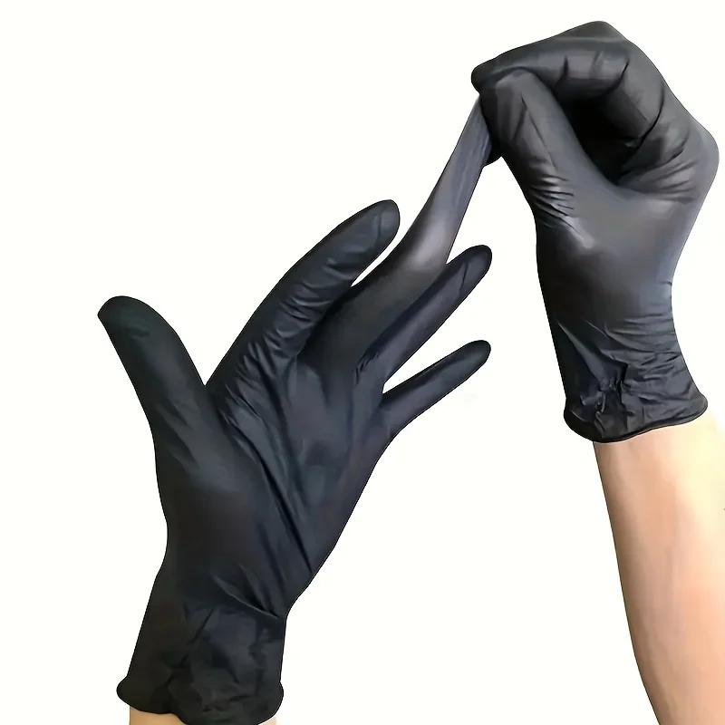

Gloves Disposible Latex Free Black Nitrile PVC Gloves Housework Cleaning Car Industry Gardening Pet Care Cooking Tools S