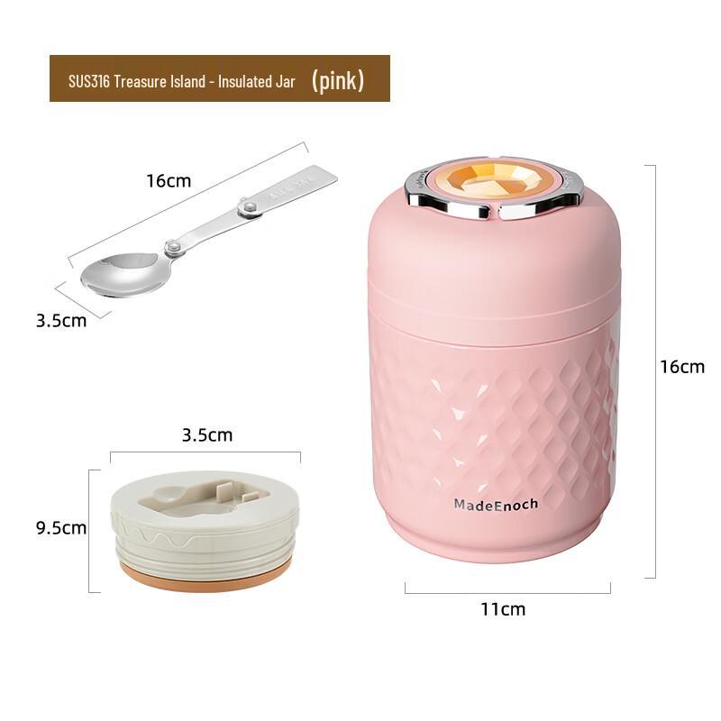 MadeEnoch Pink Thermal Food Jar