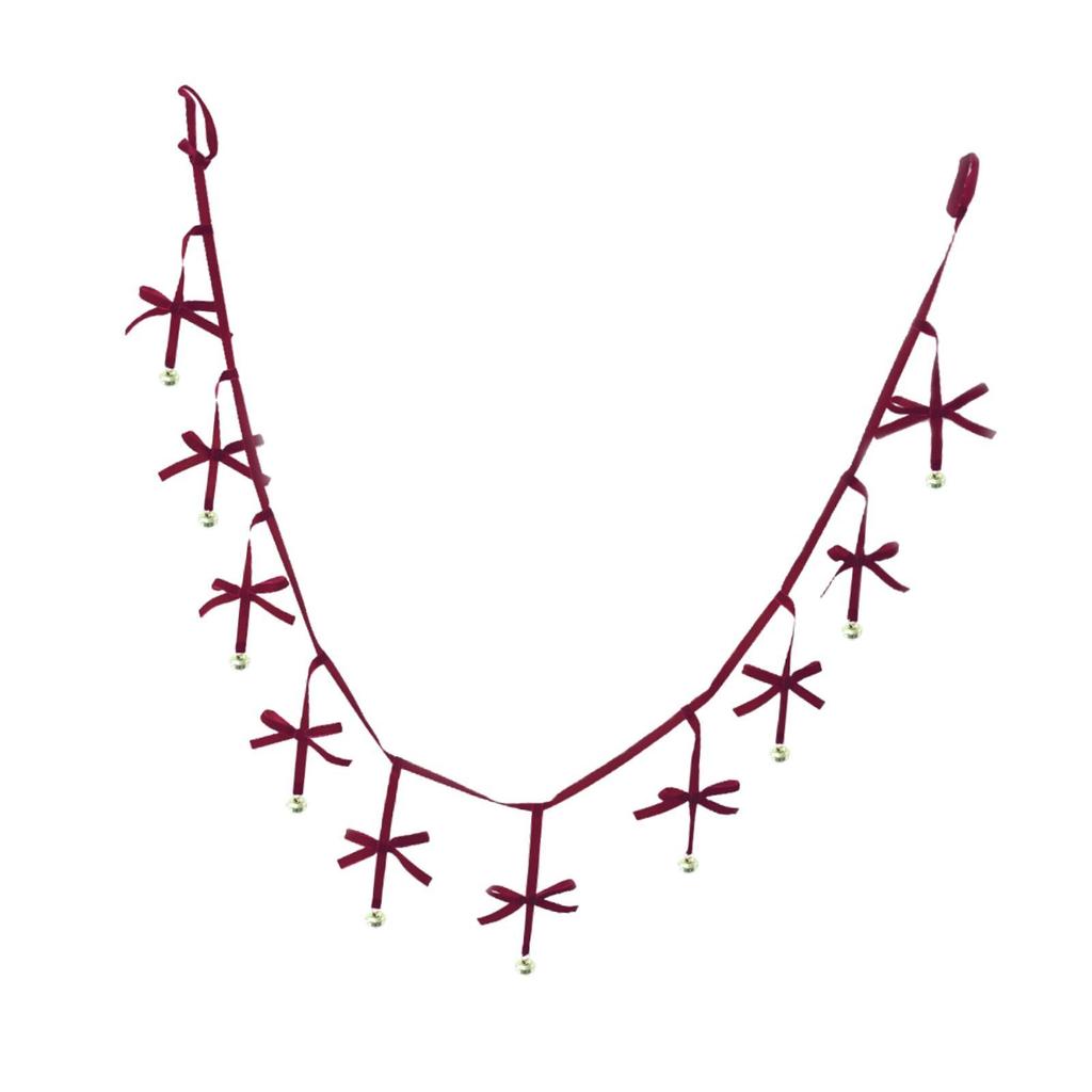 Christmas Bow Banner Decoration,Hanging Bowknot Garland 78.74inch Bunting Garland for Festival