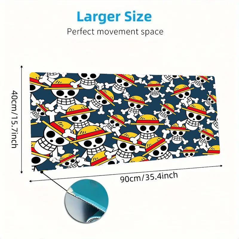 One Piece3 Print  Cushion Non-slip Laptop Tablet Big Mousepad XXL Mat Mini PC Playmat With Lock edge