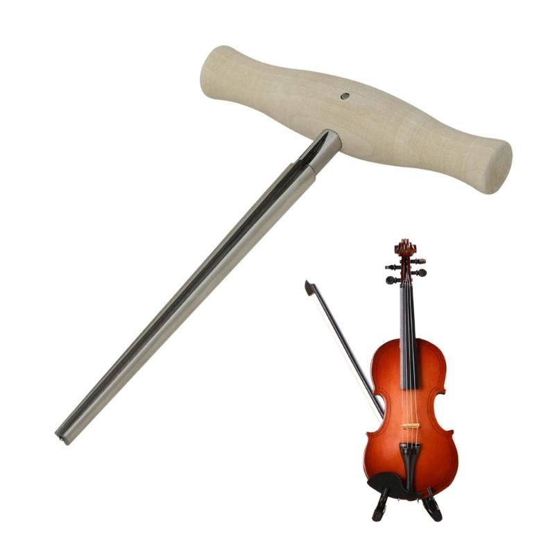 Violin Reamer with Wooden Handle Violin Peg Hole Reamer Violin Making Tools Metal Violin Making Gadget Viola Peg Reamer