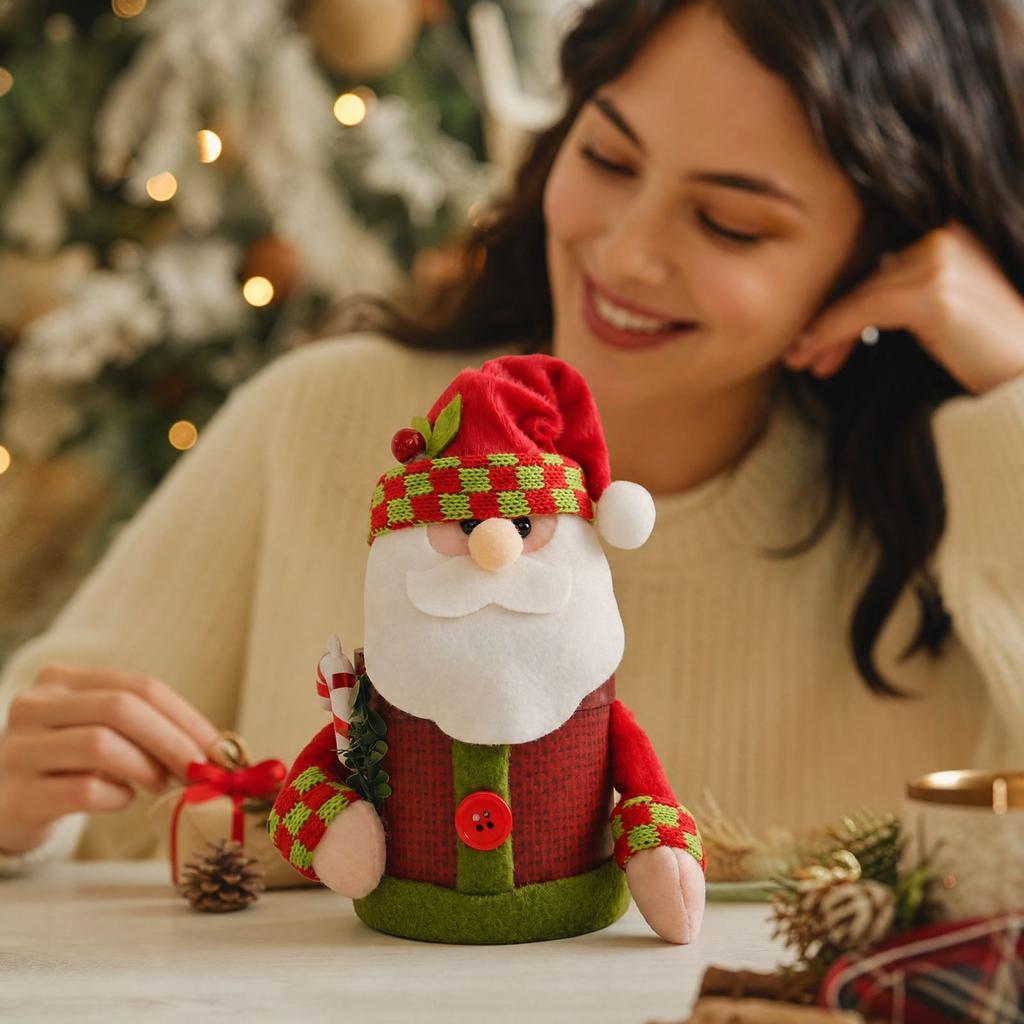 Christmas Eve -Shaped Gift Bag and Candy Box for Kids Holiday Tabletop Decoration