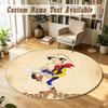 Lucky Luke Personalized Round Rug Support Custom Name, Soft Home Decor Mat