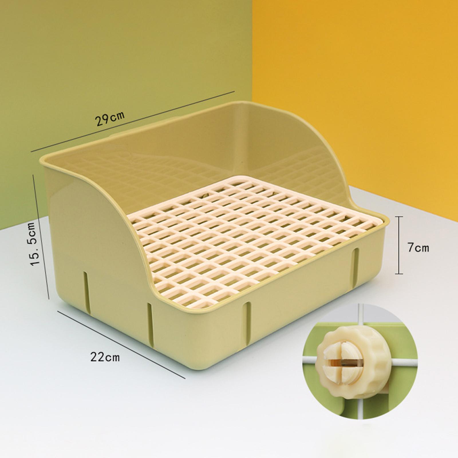 

Rabbit Litter Box Pee Pan Tray Pet Toilet Corner Toilet Box Litter Pan Bunny Trainer for Small Animals Chinchillas Rats зелёный