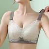 Women's Lace Full-Cup Wirefree Bra – Supportive, Breathable, Anti-Sag, Plus Size, Beautiful Back Design