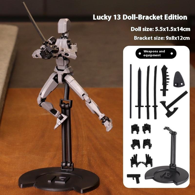 Farbkasten Glückspuppe 13 Mehrgelenk-bewegliches Puppenspielzeug der 3. Generation Schaufensterpuppe DIY Ganzkörper-Dekompressionsartefakt