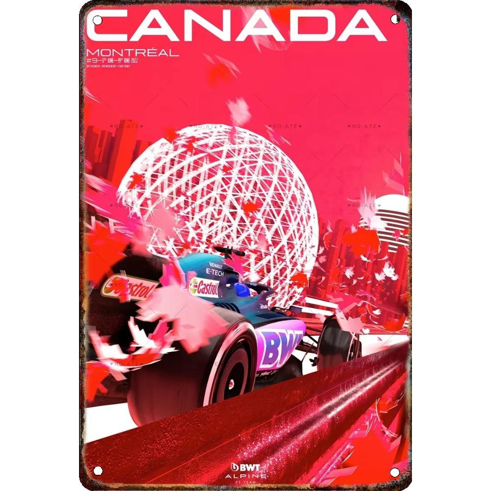 Vintage Formula Car Race Poster Home Garage Club Modern Wall Art Decorative Panel Mural Aesthetics