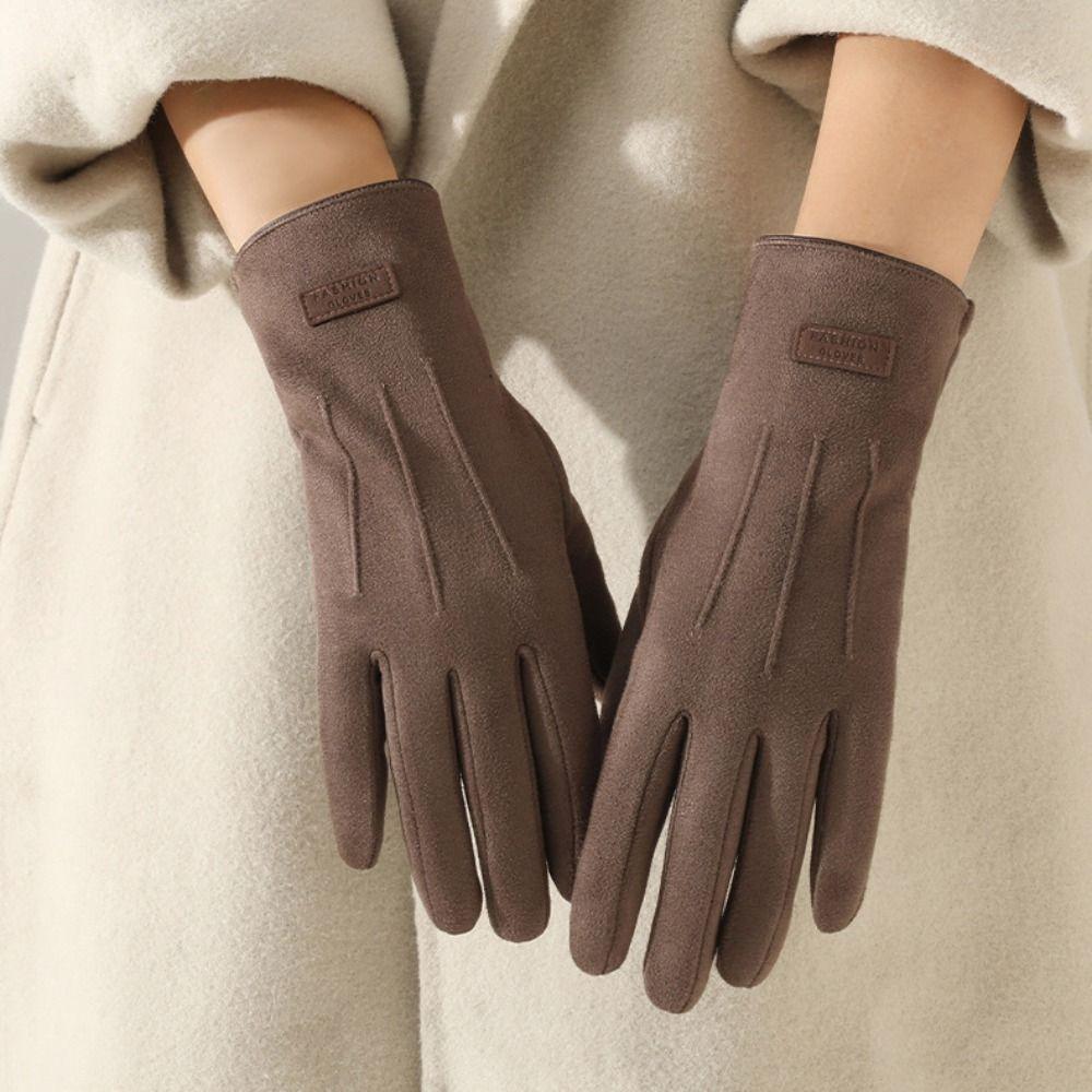 Soft Winter Cycling Gloves Thick Suede Gloves Gift Women Mittens  Girls