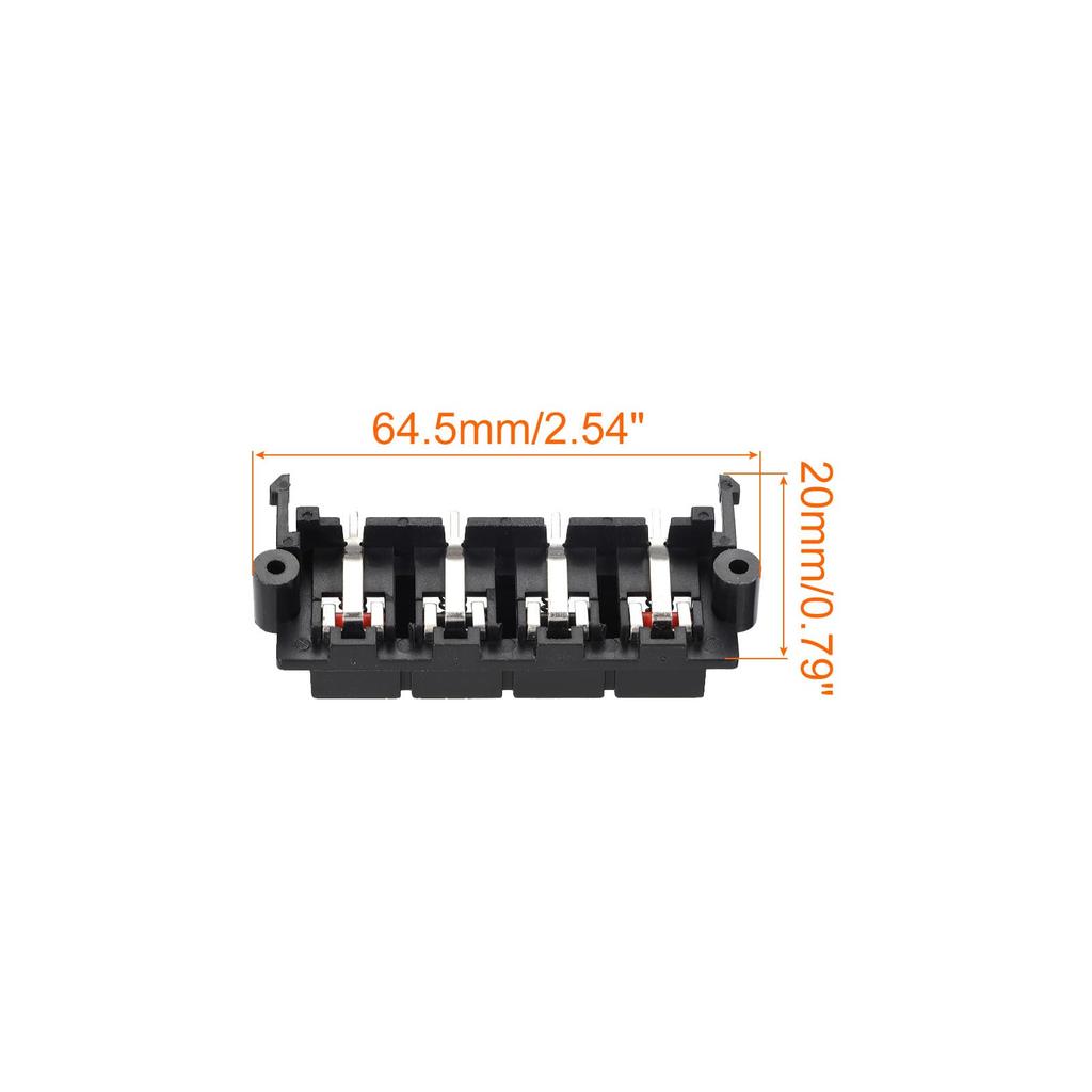 Rebower Spring Push Release Socket Speaker Terminal Connector for Speakers and Audio Players 58mm 2pcs 4-Position / Red/Black /