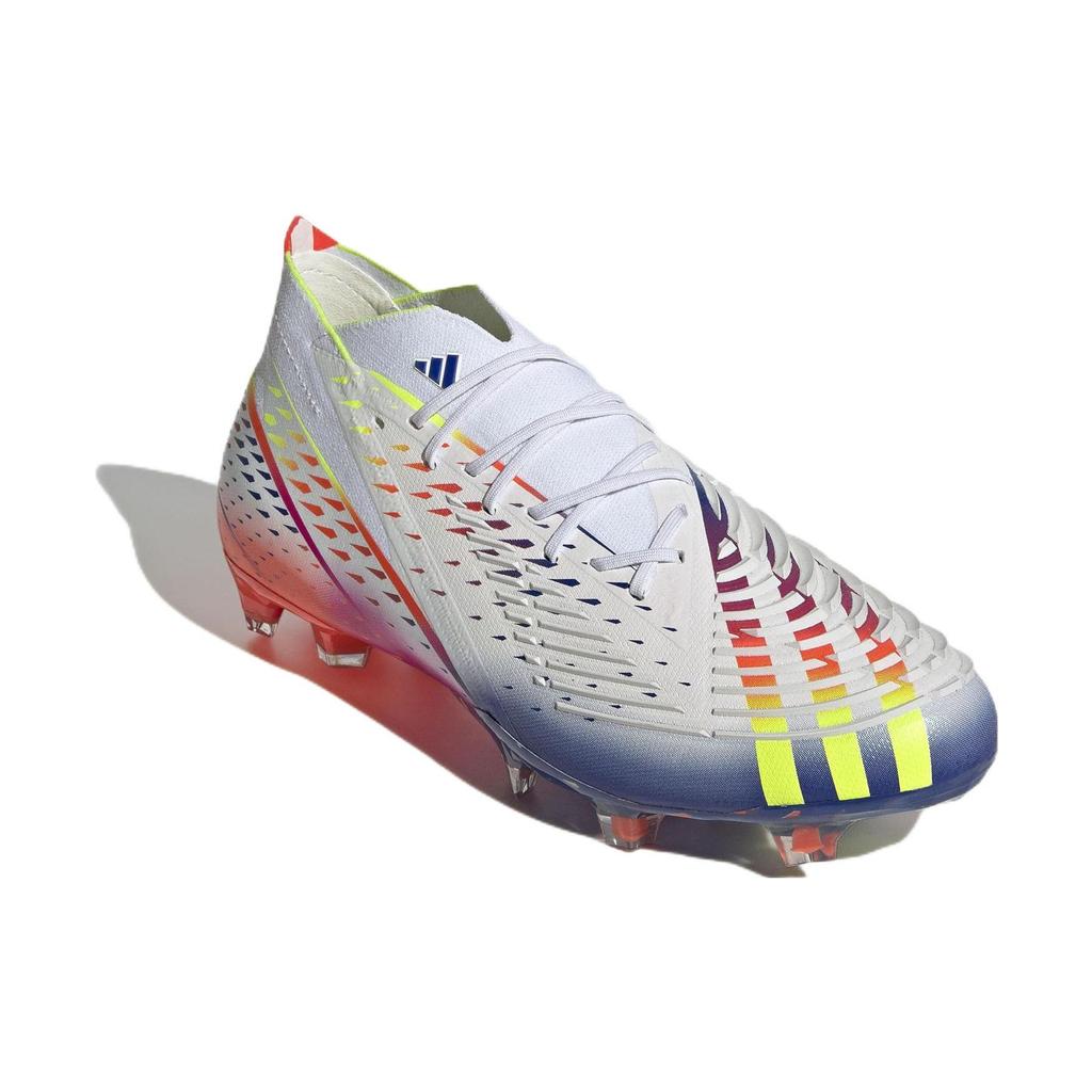 Adidas Predator Edge.1 FG Al Rihla Pack - Bílé Pánské Kopačky Cloud-White Solar-Yellow Power-Blue GW1028