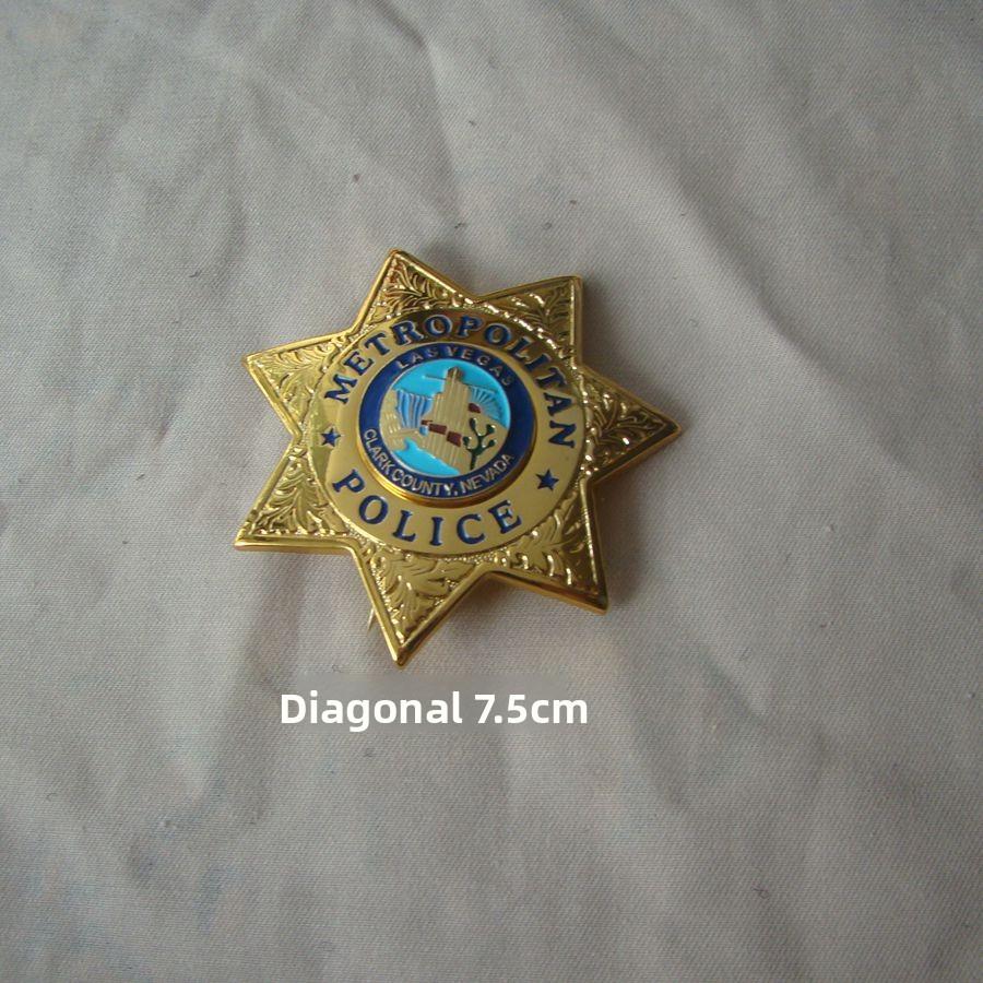 

Значок Сан-Франциско, США, Значок капитана Лас-Вегаса, Металлический значок, Значок в кожаном футляре