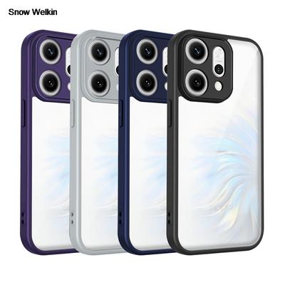 Transparent Silicone Case For Oppo Reno 14 Reno14 14F 13 13F F FS 12 12F 11 10 11F Pro PC Back TPU Bumper Shockproof Phone Cover