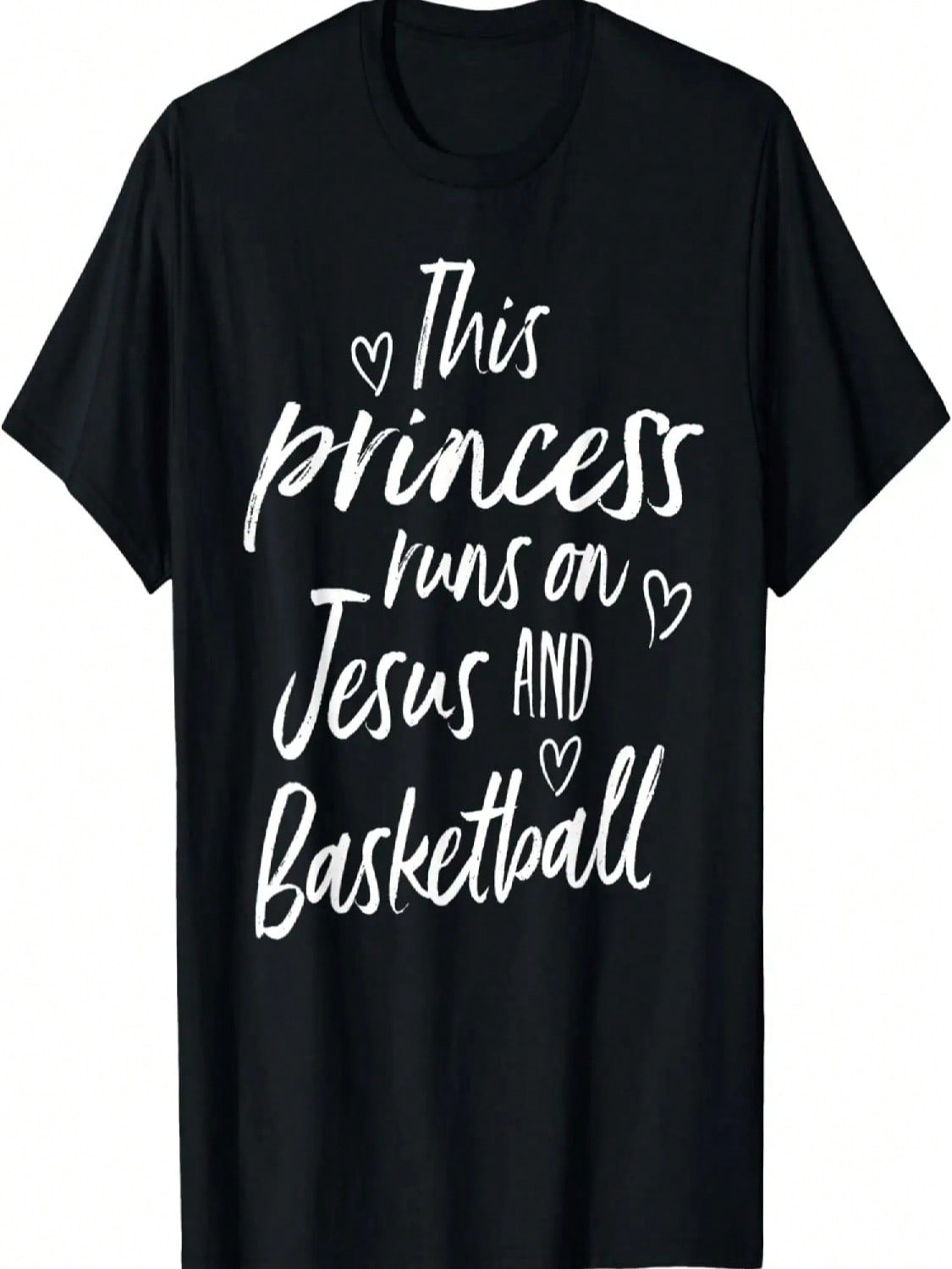 This Princess Runs On Jesus And Basketball T-Shirt S разноцветный