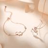 Cute Dreamy Unicorn Clavicle Necklace Sweet White Mother Of Pearl Jewelry For Women