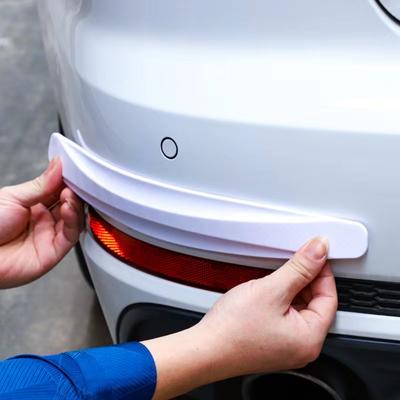 Bandes Anti-Collision pour pare-chocs avant et arrière de voiture, 2 pièces, portes de carrosserie, coffre arrière en Fiber de carbone, anti-rayures, décoratives