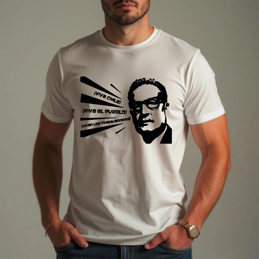 Salvador Allende T-Shirt, Viva Chile El Pueblo Political Unisex Gift Tee Top