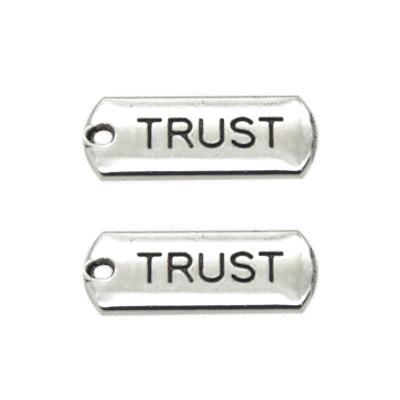 Pendentif étiquette mot inspirant doré vintage DIY pour la fabrication de bijoux