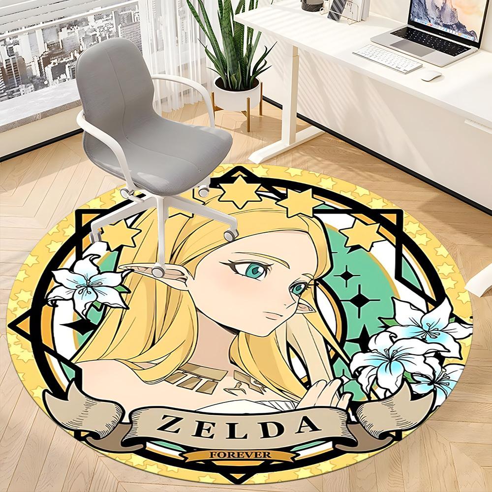 1pc Legend Zelda Office Round Area Rug, Under Office Chairs Bedroom Living Room Home Decor A1016248