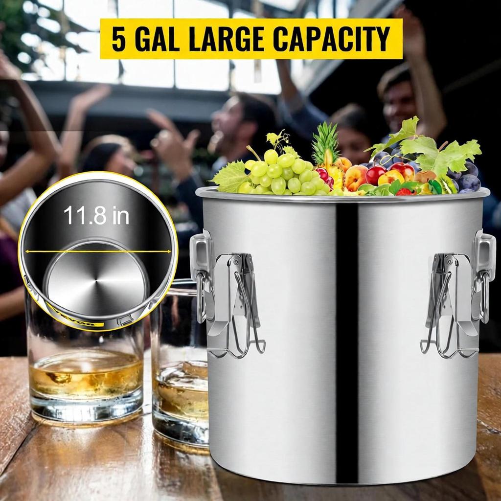 Alambic Wine Distiller Alcohol Moonlight 5 Gal DIY Still Stainless Steel Home Brewing