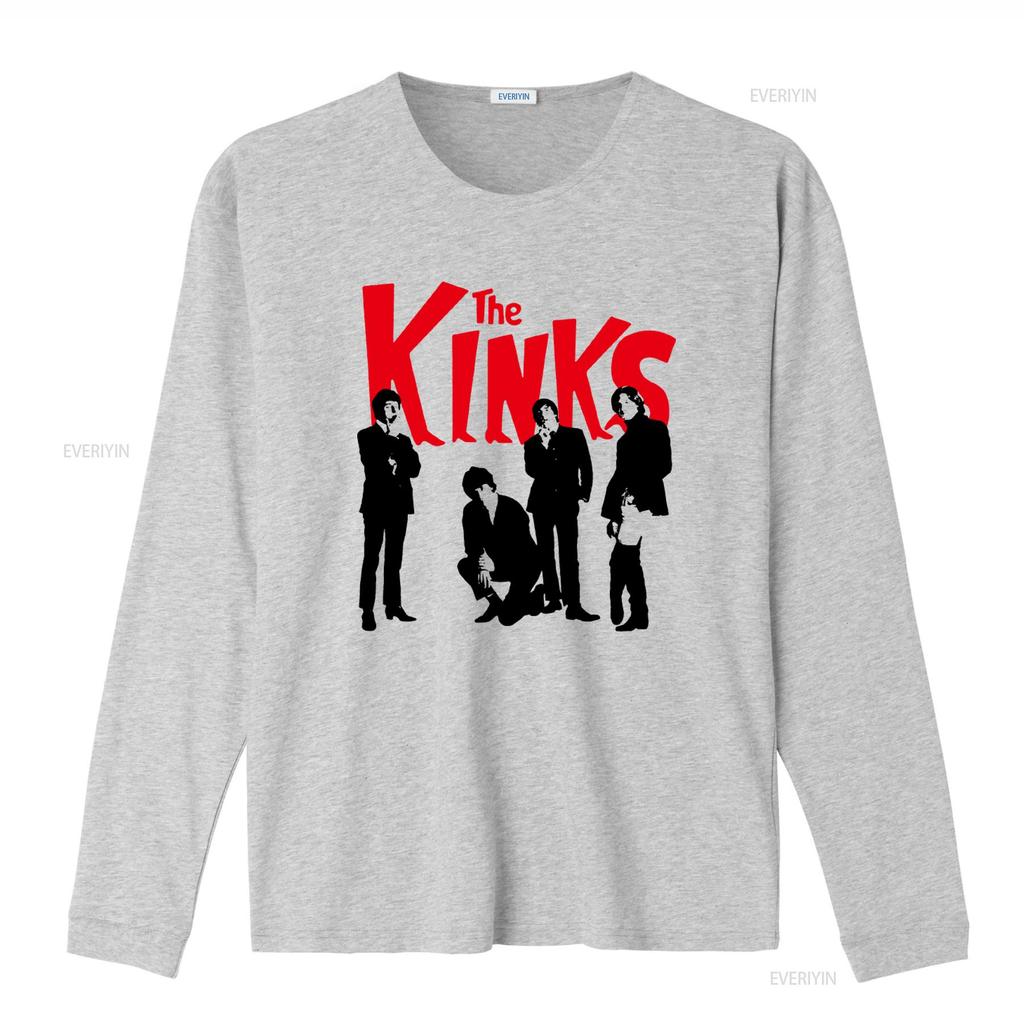 The Kinks Band Print T Shirt Rock Music Fans Casual vintage Washed Unisex Slightly Stretched Versatile homme Stylish