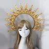Diadema KC Halo Lolita Gotica Fatto a Mano Fascia Corona Dea del Sole Retrò Accessori per Capelli