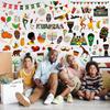101 Pcs Kwanzaa Window Stickers Clings Kwanzaa Wall Decorations Decals Vinyl Kinara Candles Wall Stickers n n Candles Festival Holiday Party Decor