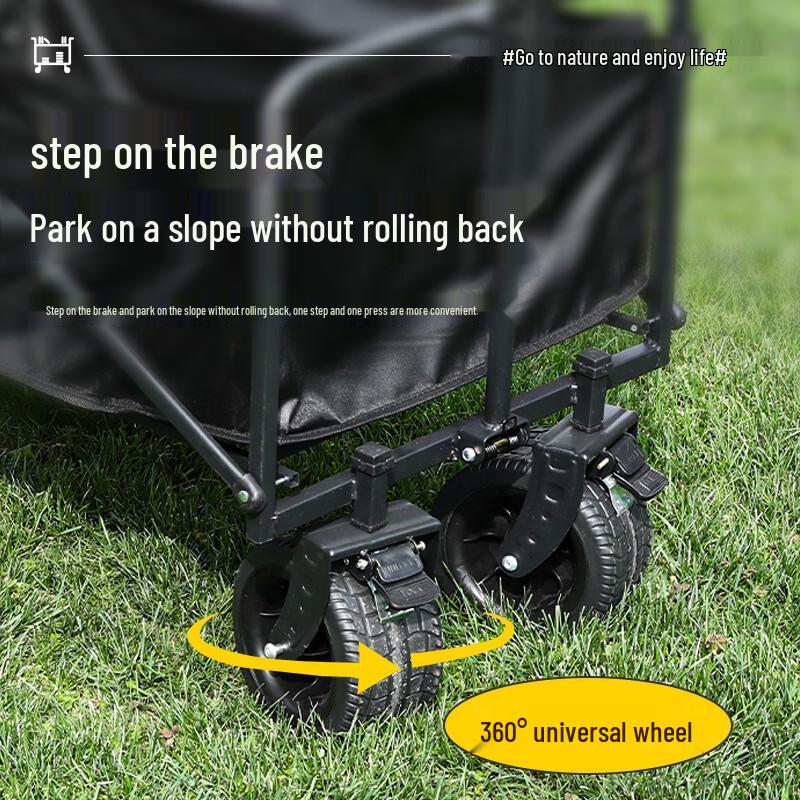 Nongtuo Outdoor Folding Camping Cart with Small 5-inch Wheels