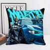 Blue Miata Supra Car E36 Luxury Super Car Pillow Case Square Pillow Bedroom Sofa Leisure Comfort Cushion Home Decoration
