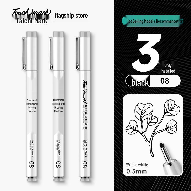 Authentic Touchmark Waterproof Quick-Dry Fine Liner Needle Pen Set for Art and Student Design