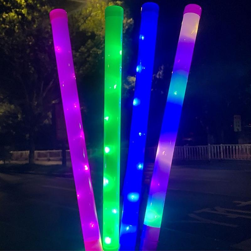 10Pcs  Color Changing Glowing LED Sticks Rainbow Colored Lighted Up Sticksfor Birthday Halloween Festival Celebration