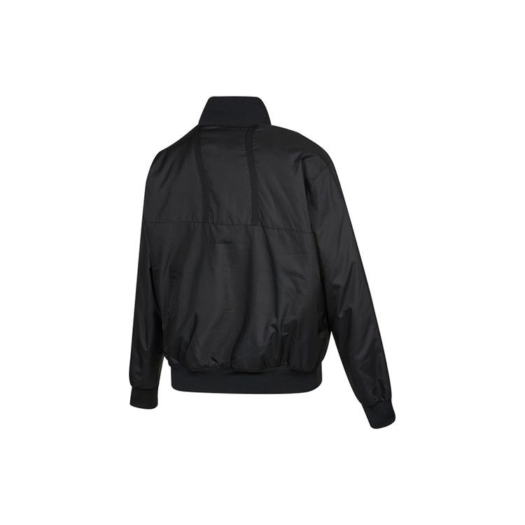 Jordan Logo Badge Baseball Collar Fitted Raglan Sleeve Jacket Autumn Men Outerwear Black DJ0878-010